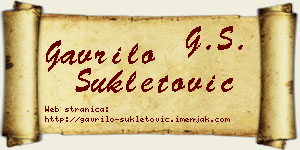 Gavrilo Šukletović vizit kartica